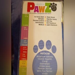 Pawz rubber waterproof dog boots medium-new